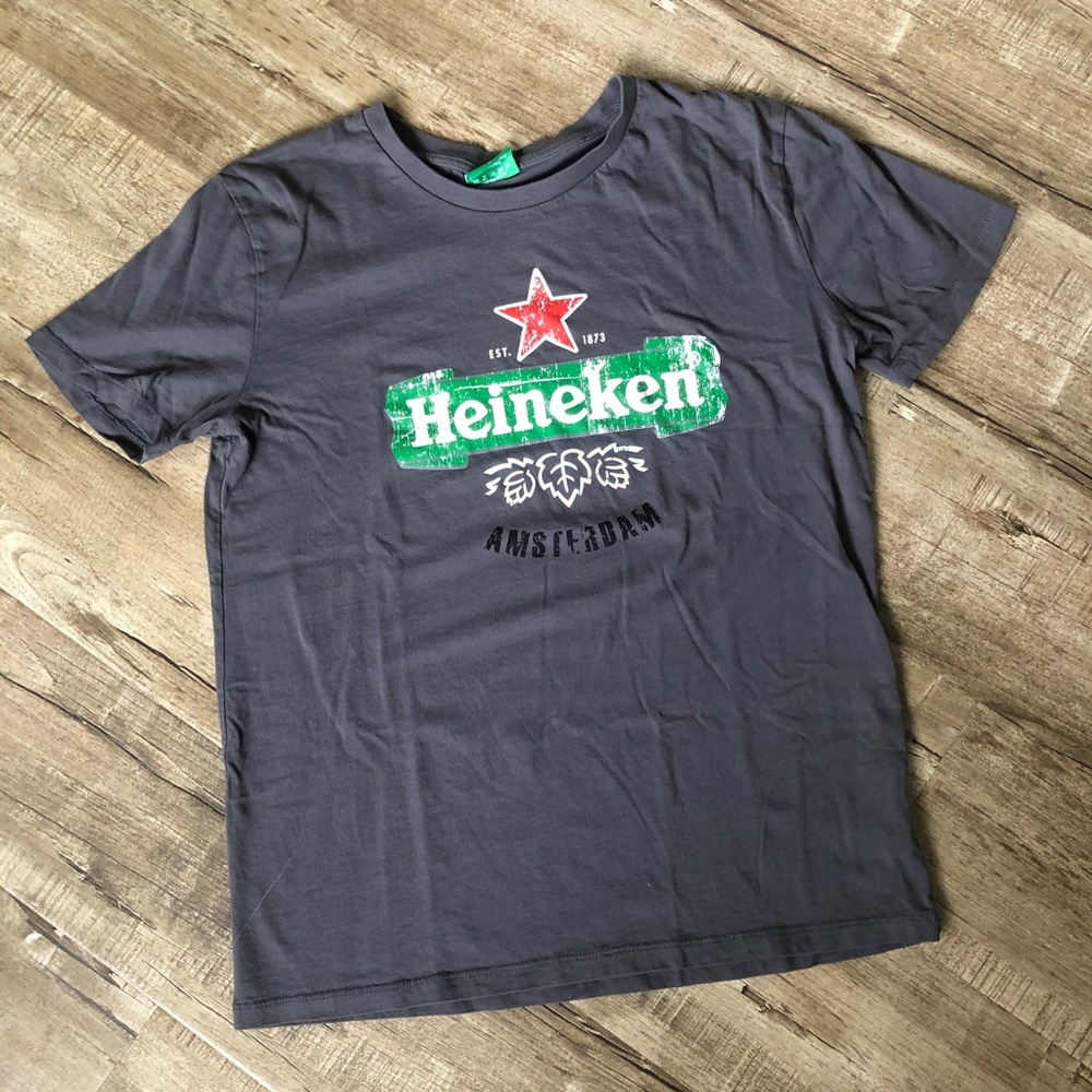 Heineken Gray Short Sleeve t-shirt Med